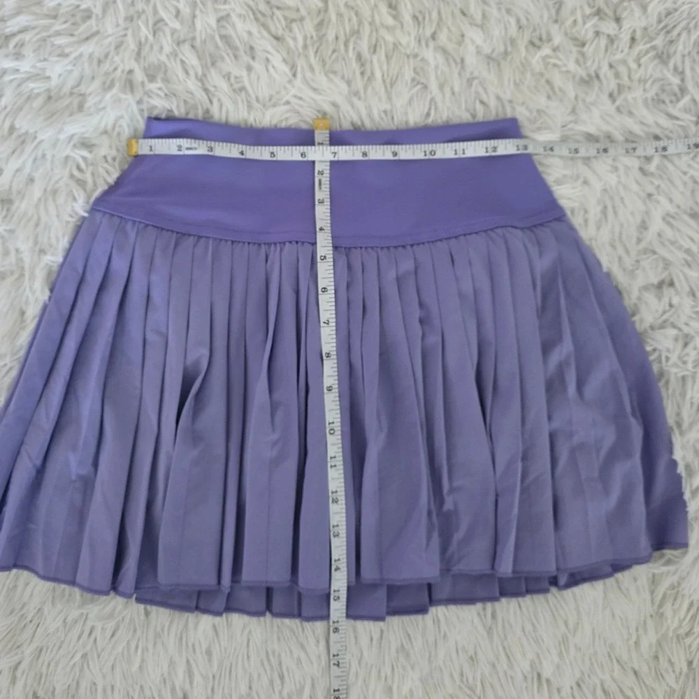 CRZ YOGA Purple Pleated Tennis Skirt Women L 12 Athletic Skort with‎ Pockets - Picture 5 of 6